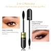 Liquid Lash Extensions Black Mascara Volume and length 5x Longer 4D Silk Fiber Lash Waterproof Makeup, For Long-Lasting, Clump-Free Volume Length