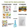 MOVEBO Sewing Kit for Kids, Fun and Educational safri Animal Craft Set for Boys and Girls Age 7-12, Sew Your Own Felt Animals Craft Kit for Beginners, 12 Toys Set