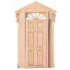 SPYMINNPOO Mini Dollhouse Door, 1:12 Doll House Mini Wooden Steepletop Door for Dolls Furniture Accessories Sportinggoods Doll Accessories