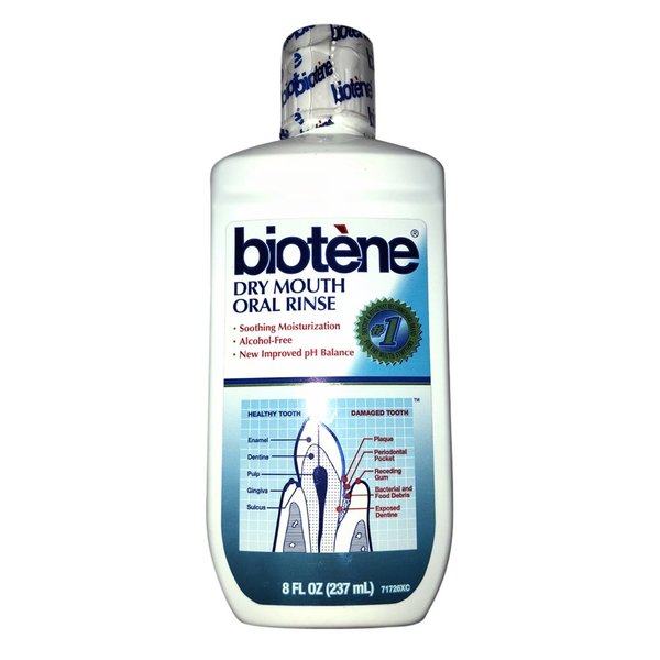 Biotene Dry Mouth Oral Rinse, Fresh Mint 8 oz (Pack of 4)