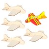 12 Pack Wooden Model Planes Balsa Wood Airplane Craft Kids Airplane Party Supplies DIY Airplane Kit to Paint Handicraft Plane for Birthday Party Baby Shower