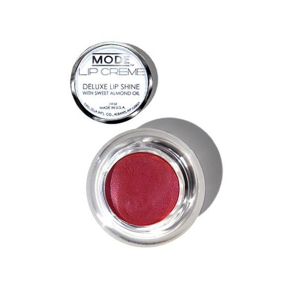 MODE Lip Creme Deluxe Shine Lip Gloss Pot Pearly Raspberry Wine FEMME FATALE Long Lasting Ultra Creamy Color, Hydrating Sweet Almond Oil, Conditioning Organic Shea Butter, Cruelty Free