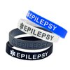 Lyndong 4 Pack Epilepsy Silicone Medical Alert Emergency Bracelet Wristbands for Man Women (Epilepsy)