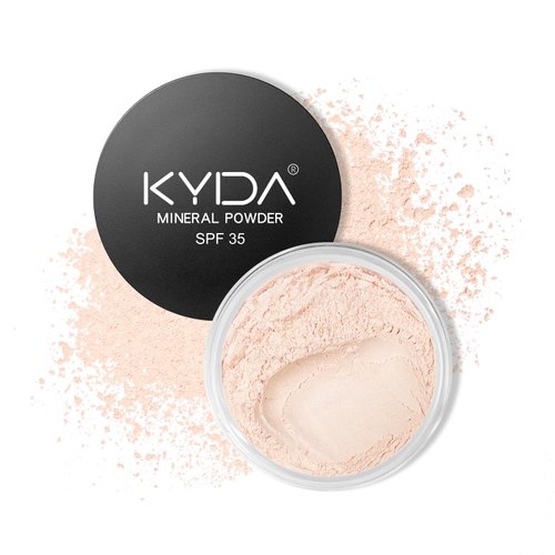 KYDA Mineral Setting Powder, SPF 35 Translucent Shimmer Mineral Loose Powder, Sheer Coverage, Weightless Oil Free Setting Powder, Blurring Finishing Powder, Extend Base Makeup, Veil Translucent