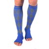 Doc Miller Open Toe Compression Socks for Men & Women, 20-30mmHg, Toeless Socks, Support Circulation, Shin Splints, Calf Recovery, Medical Grade, Knee High, Argyle Pattern , 1 Pair, Small