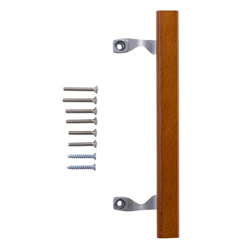 Wright Products - Replacement Oak Sliding Patio Door Inside Handle Set, Wood/Aluminum Grey - Internal Sliding Door Handle
