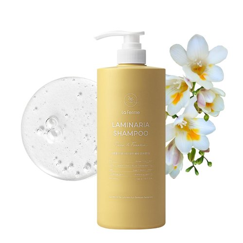 laferme Laminaria Thickening Shampoo with Organic ingredient, Moisturize Scalp for dandruff, Strengthening & Hydrating hair, Sulfate & Paraben free, For Women & Men (33.81 FL. OZ., Pear & Freesia)