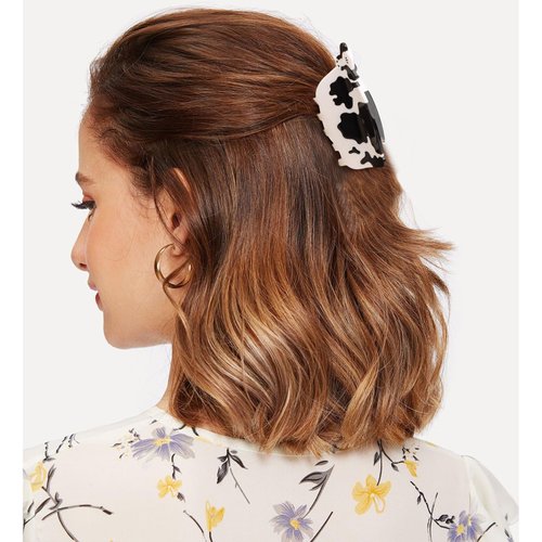 Cow Print Stuff, Hapdo Cow Hair Clips Gifts for Women, Cute, Acetate Funny Farm Animal Hair Claw Clip Western Hair Accessories