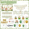 Safari Jungle Baby Shower Decorations, Jungle Animal Party Supplies Decor for Boy Girl Showers Birthdays with Banners Cake Topper Cupcake Topper Balloons Sash Corsage