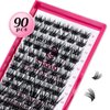Lash Clusters 90PCS Individual Lashes, D Curl Lash Extension Clusters Lashes Wispy Natural Look, DIY Eyelash Clusters Volume Look Like Eyelash Extensions DIY at Home by STHANA- FOXY, 9-16mm Mixed