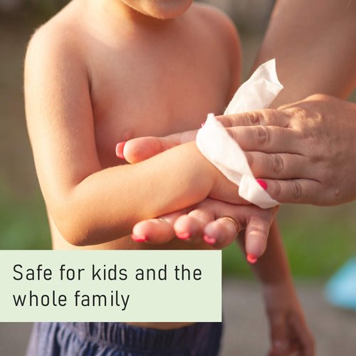 LA Fresh DEET Free Mosquito Repellent Wipes - Long Lasting Bug Repellent Wipes, Travel Insect Repellant - Pack of 50 Natural Insect Repellent Wipes