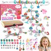 Girls Charm Bracelet Making Kit, Unicorn Toy Gifts for Ages 6 7 8 9 10+ Girls DIY Jewelry Making Kit for 8-12, Perfect Craft Kits Educational Toys - Finger Fine Motor Training and Inspires Creativity