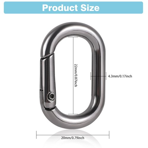 HLTOO 15PCS Spring Claps Connector, Metal Spring Jewelry Clasps, Spring Snap Hooks Clip Buckle, for Bags, Purses, Keychains, 3 Colors