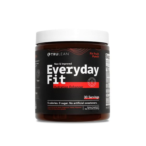 TRULEAN Everyday Fit Water Enhancer Sugar Free Electrolyte Powder Drink BCAA Blend Keto Amino Acid Supplement Delicious Fit Fruit Punch 30 Servings (Pack of 1)