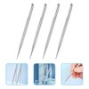 Beavorty 4pcs Nail Art Pusher Metal Nail Sticks Diy Nail Art Tool Pedicure Tools Cuticle Trimmer Cuticle Peeler Nail Cleaner Valid Nail Cuticle Pusher Stick Manicure Stainless Steel