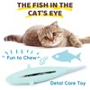 Mooipur Cat Teething Toys, Fun Cat Fish Toy for Kittens Dental Care, Cat Treating Dispensing Toy No Catnip Included, Durable Silicone Cat Toy (1 PCS), Grey