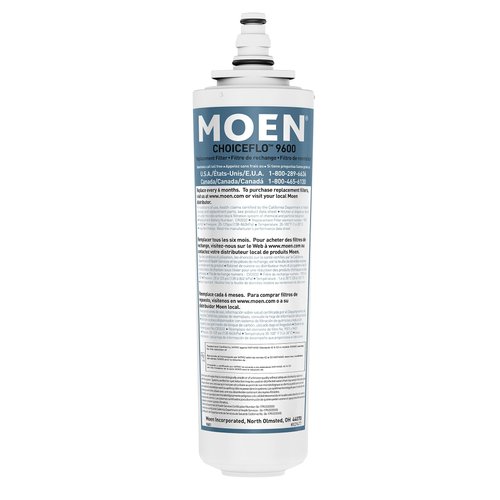 Moen 9601 ChoiceFlo Replacement Water Filter Compatible with Moen Sip Filtered Kitchen Faucets