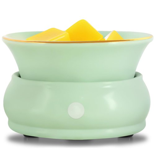 Wax Candle Melt Warmer Burner - 3-in-1 Ceramic Essential Oil Burner Electric Scented Fragrance Candle Melter for Home Office Bedroom Living Room Decor