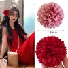 Ylapagne Flower Clips for Women, 4 pcs Hydrangea Hair Clip Red, Blue, Purple, Pink Side Hair Barrettes Brides Party Wedding Decor Boho Hair Styling Accessories