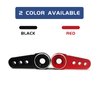 HOPLEX RC Servo Arm Aluminum 15T Servo Horns Mini Servo Arm Accessory for ES08MA II Servo Upgrade Parts 2PCS(Black+Red)