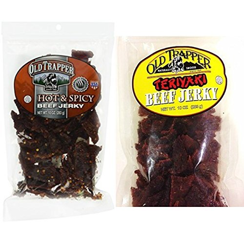 Old Trapper Beef Jerky COMBO (HOT & SPICY) + (TERIYAKI) PACK OF 2