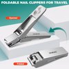 DRMODE Nail Clippers for Men, Ultra Sharp Stainless Steel Toenail Clippers, Mens Stocking Stuffers 2024 Foldable Fingernail Clippers with Catcher German Nail Clippers Nail Cutter with Nail Files