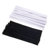 GSHLLO 200 Pcs Craft Pipe Cleaners Fuzzy Chenille Stems DIY Pipe Art Decorations Chenille Crafts Pipecleaners Twistable Stems for Kids Children Black White