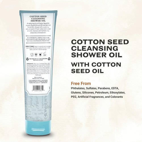 The Grandpa Soap Company Cottonseed Oil Body Wash Cottonseed Oil + Organic Sweet Almond Oil | Clean, Vegan & Cruelty Free Formula | Nourishing Body Soap for Sensitive Skin | 9.5 Fl. Oz. Tube