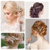 4 Pcs Sparkly Rhinestone Hair Barrettes with Bling for Women - Silver Wedding Hair Jewelry for Girls