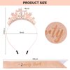 Amariver 30th Birthday Headband Dirty Thirty Birthday Sash 30th Birthday Crown for Women 30th Rhinestones Pearls Birthday Decoration Rose Gold Birthday Tiara 30th Birthday Gifts for Party Favor
