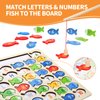 Diaodey Wooden Magnetic Fishing Game for Toddlers, Montessori Fine Motor Skills Toy with Letters and Numbers, Preschool Learning ABC and Puzzle Educational Toys Gift for 3 4 5+ Year Old Kids(2 Poles)