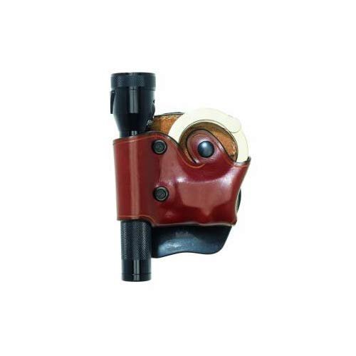 Aker Leather 618 D.M.S. (Dual Mounting Series)Light/Cuff Case, Black, Right Hand, Fits Streamlight Scorpion, Surefire 6P Flashlights and Standard Chain Handcuffs
