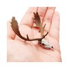Fallow Deer skull with Antlers - 1:12 scale deer antlers skull for diorama, miniature horror, dollhouse decor, art supplies (1 skull) (Bone (hand painted), Cranium)