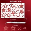 Star Face Gems Hair Gems Face Rhinestones for Makeup Festival Face Jewels Hair Jewels, Self-Adhesive Rhinestones and Gems for Face, Hair, Body, Eye, Crafts(Red-3/6/20mm)