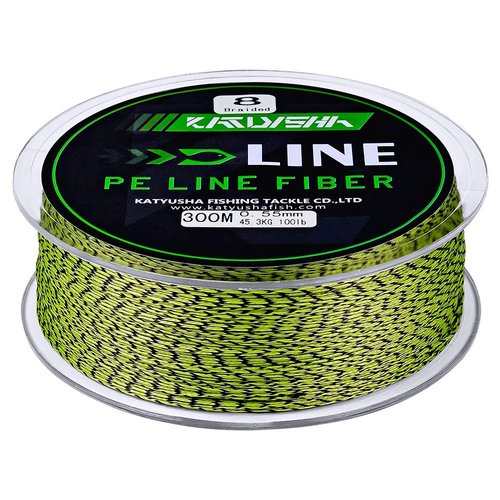 KATUYSHA Braided Fishing Line, Abrasion Resistant Zero Stretch Braided Lines 8 Strands Super Strong Superline 30Lb Test 328 Yards