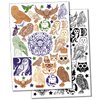 Owls Give a Hoot Temporary Tattoo Water Resistant Fake Body Art Set Collection - Color (One Sheet)