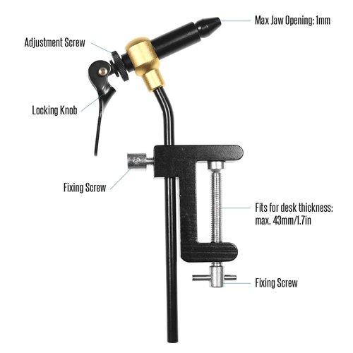 LIXADA Fly Tying Tools Kit 5/6PCS with Fly Tying Vise Bobbin Holder Threader Needle Whip Finisher Scissors Fly Tying Kits for Flying Fishing Professionals Beginners