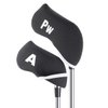 12pcs Golf Club Iron Head Covers Neoprene Iron Cover 3-LW Protect Case Fit Both Right and Left Hand (Black)