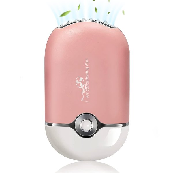 GreenLife® Eyelash dryer Bladeless Handheld Mini Cooling Fan Air Conditioning Blower for Eyelash Extension (Rose), USB Rechargeable Portable