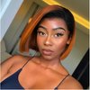 10 inch 1b/350 Straight Bob Wig Human Hair, Lace Glueless Front Wigs Human Hair,highlight human hair bob wig,Pre Plucked 13x4 HD Lace Front Wigs Human Hair 180% Density Orange and Black Wig Human Hair
