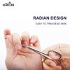 NMKL38 Inox Curved Blade Cuticle Tower Point Scissors Cuticle Nipper Pliers Dead Skin Remover Beauty Grooming Kit for Nail Eyebrow Eyelash