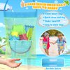 KUBUSFLY Beach Toys for Toddlers, Sand Castle Toys with 2 Sand Bucket, 2 Mesh Bag, 4 Sand Shovels & Sand Molds, Travel Sand Toys for Beach Sandbox Toys for Toddlers Kids Baby Boys Girls Age 3-10