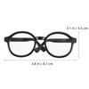 NUOBESTY Doll Eyewear 2pcs Doll Glasses Doll Eyeglasses Doll Dress up Glasses Dolls Reading Glasses Mini Glasses Costume Supplies for 15-20cm Doll Kids Play House Black Transparent