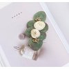 FIDDY898 Wedding Bridal Comb Camellia Hair Comb Ranunculus Green leaf Floral Clip Headpiece Head-comb