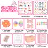 ONECOCOA Hair Accessories Set for Girls: Jewelry Box, Hair Clips, Barrettes, Ties, Bows - Teen Girl Gift for Ages 4-12 (Pink)