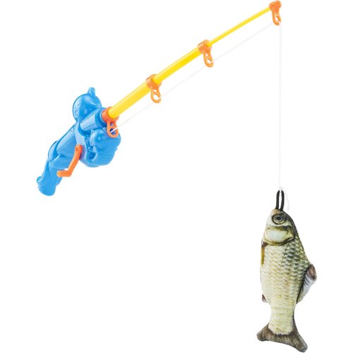 Fairly Odd Novelties Cat Fishing Pole Toy - Funny Interactive Fish Toy for Cats, Kittens, and Small Pets. Giftable Cat Fishing Rod Novelty Gifts, Item, FON-10309, Multi-Colored, 1 Count (Pack of 1)