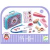 DJECO Hair Salon Toys Kit for Girls - Pretend Play Hair Stylist for Little Kids - Hairdresser Game w/ Toy Comb, Brush, Pretend Hair Straightener, Hairdryer, Scissor & Mirror for Toddlers Ages 3+