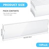 2 x 8 Inch Acrylic Name Plate Holder Clear Acrylic Plastic Sign Holder Frame with Adhesive Tape Horizontal Wall Name Plates for Door Office Nameplate Display Trays for Office Home Classroom(10 Sets)