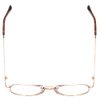 Calabria 8151 Mens 50mm Metal Aviator Reading Glasses Gold Full Lens Power +1.50
