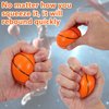 Erinnmy 24 pcs Mini Basketball Stress Balls,2.5 Inch Mini Basketballs for Kids,Mini Foam Sports Balls,Small Basketball Stress Relief Squeeze Balls for Basketball Party Favor Classroom Reward